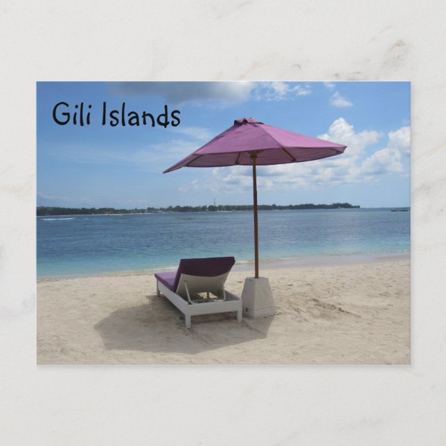 gili islands seat postcard (Front)