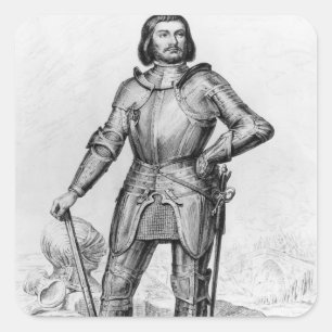 Gilles de Laval, Lord of Rais Square Sticker