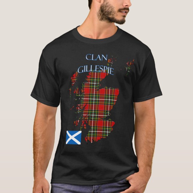 Gillespie Scottish Clan Tartan Scotland T-Shirt (Front)