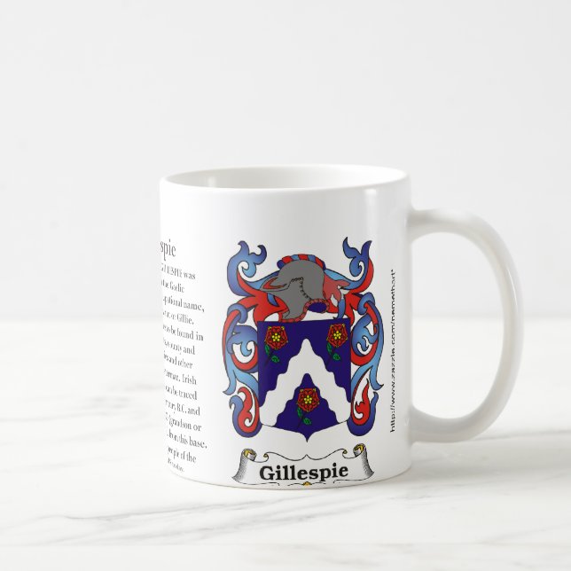 Gillespie, the origin, meaning and the crest coffee mug (Right)