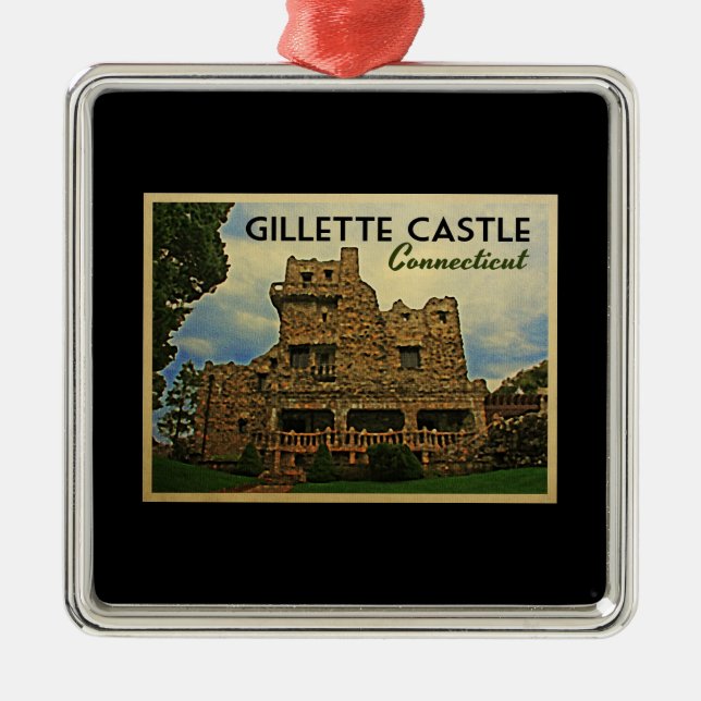 Gillette Castle Connecticut Metal Ornament (Front)