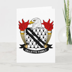 Gillette Family Crest Card