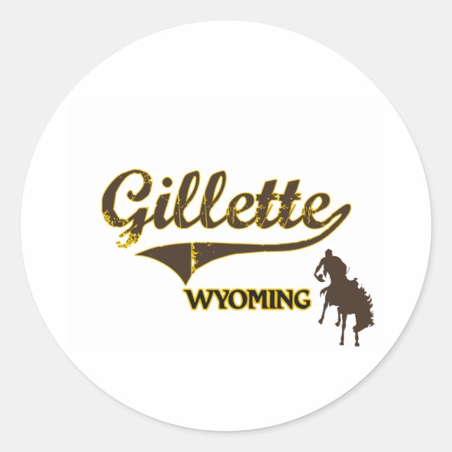 Gillette Wyoming City Classic Classic Round Sticker (Front)