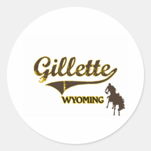 Gillette Wyoming City Classic Round Sticker