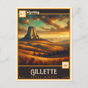 Gillette, Wyoming   Vintage Postcard