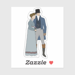 Gillian and Scott, custom-cut vinyl sticker