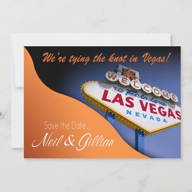 Gillian's Custom Las Vegas Save The Date (Front)