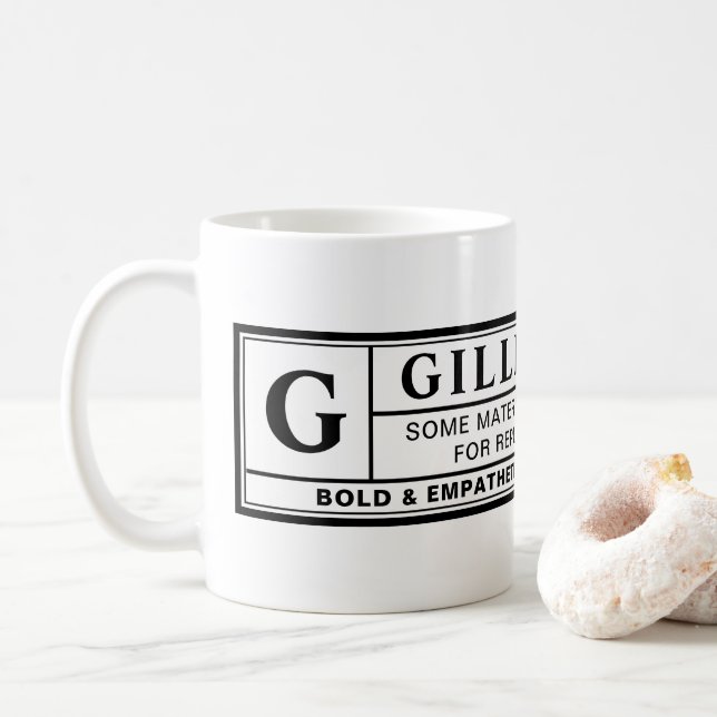 Gillibrand Warning Label Coffee Mug (With Donut)