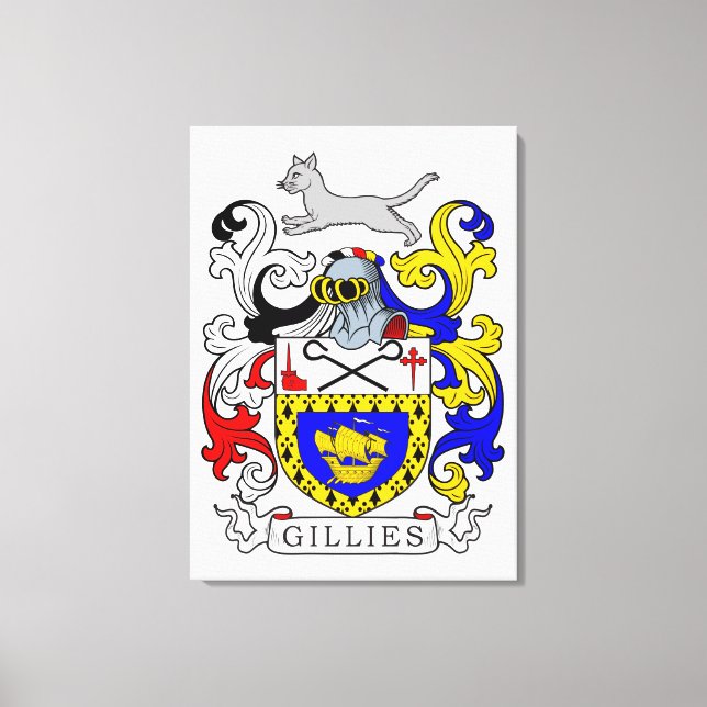 Gillies Coat of Arms Canvas Print (Front)