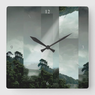 Gillingham Chopped Square Wall Clock