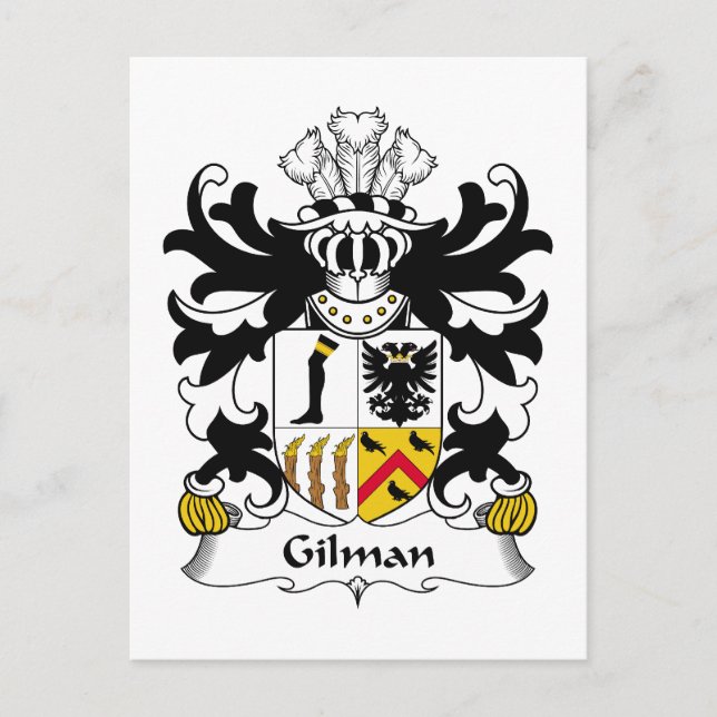 Gilman Family Crest Postcard (Front)