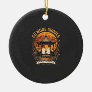 Gilmore Ghouls Halloween Ghost Gazebo Design_1 Ceramic Ornament
