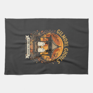Gilmore Ghouls Halloween Ghost Gazebo Design_1 Kitchen Towel
