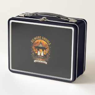 Gilmore Ghouls Halloween Ghost Gazebo Design_1 Metal Lunch Box