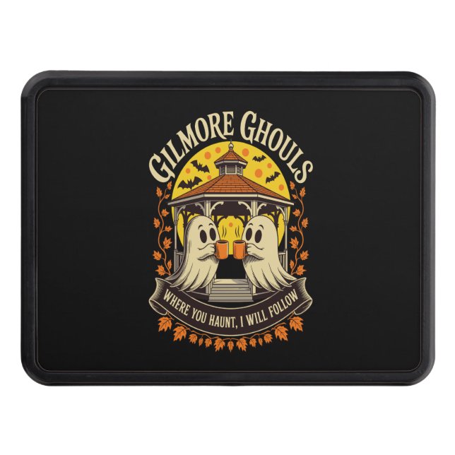 Gilmore Ghouls Halloween Ghost Trailer Hitch Cover (Front)