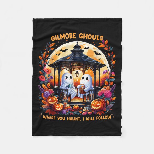 Gilmore Ghouls Where You Haunt I Will Follow Hallo Fleece Blanket (Front)