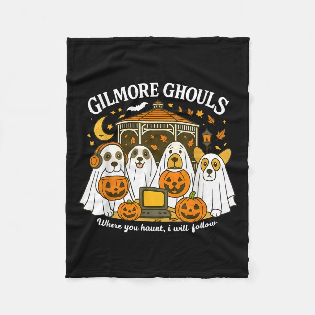 Gilmore Ghouls Where You Haunt I Will Follow Hallo Fleece Blanket (Front)