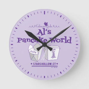 Gilmore Girls   Al's Pancake World Round Clock