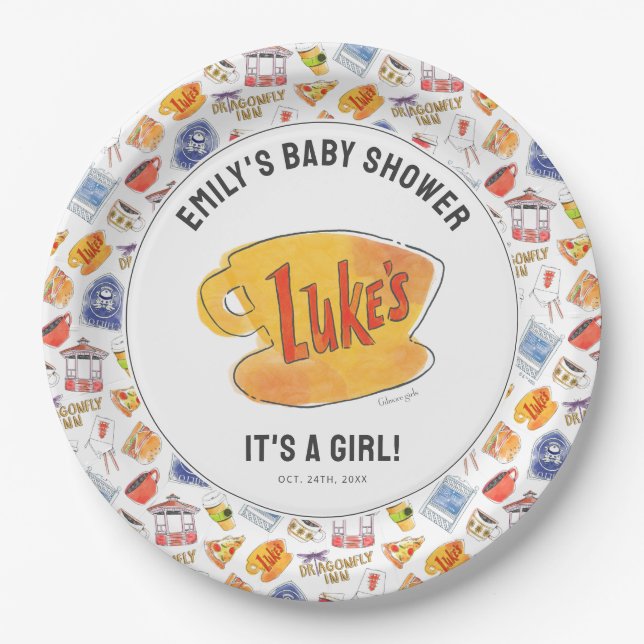 Gilmore Girl's Baby Shower Paper Plate (Front)