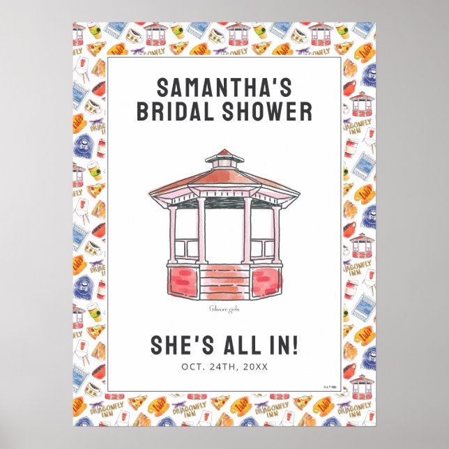 Gilmore Girls Bridal Shower Welcome Poster (Front)