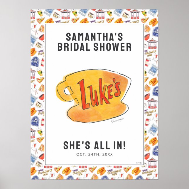 Gilmore Girls Bridal Shower Welcome Poster (Front)