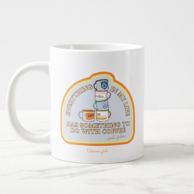 Gilmore Girls | Coffee Quote Graphic Large Coffee Mug (Left)