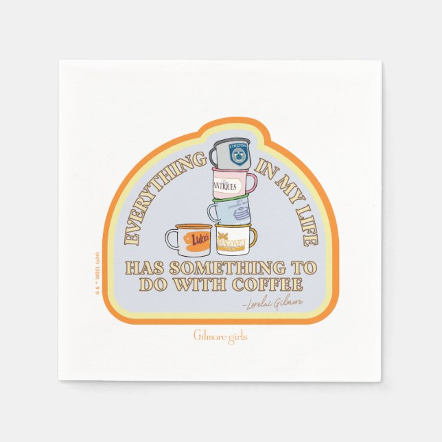 Gilmore Girls | Coffee Quote Graphic Napkin (Front)