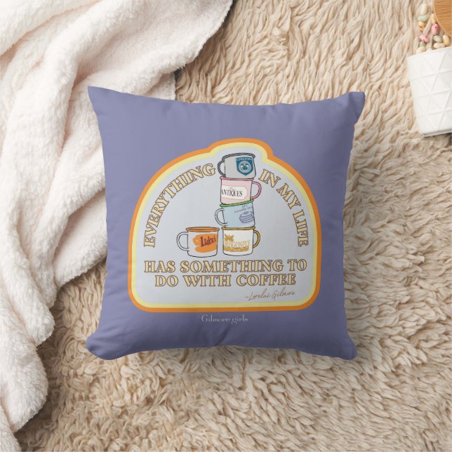 Gilmore Girls | Coffee Quote Graphic Throw Pillow (Blanket)
