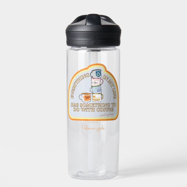 Gilmore Girls | Coffee Quote Graphic Water Bottle (Front)