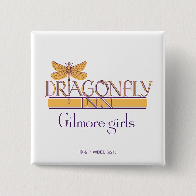 Gilmore Girls | Dragonfly Inn Logo 2 Inch Square Button (Front)