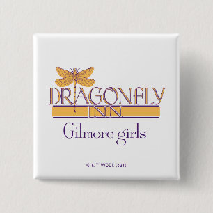 Gilmore Girls Dragonfly Inn Logo 2 Inch Square Button