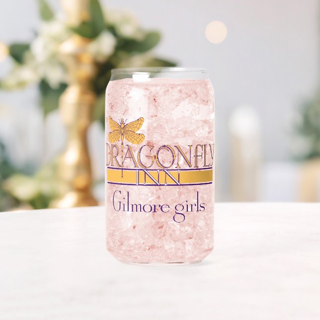 Gilmore Girls | Dragonfly Inn Logo Can Glass (Insitu (Wedding))