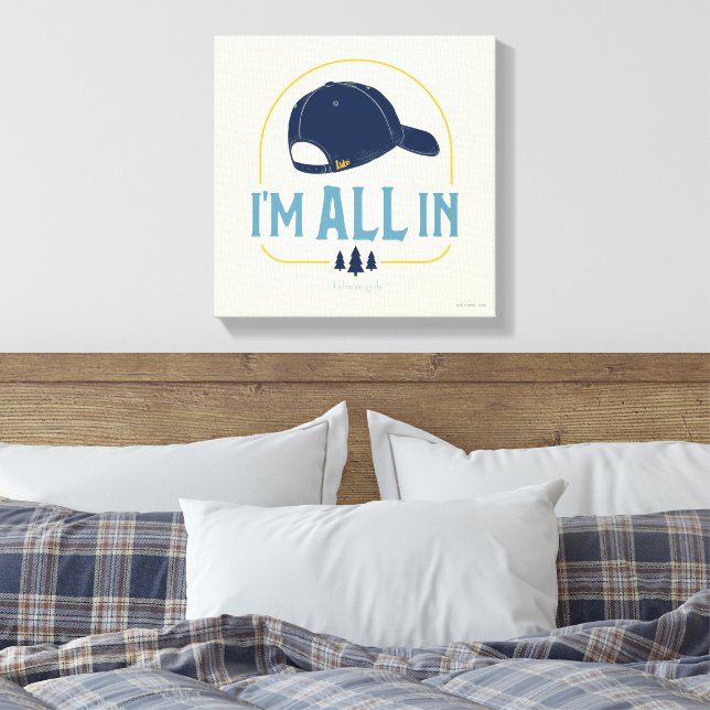 Gilmore Girls I’m All In Luke’s Hat Canvas Print (Insitu(Bedroom))