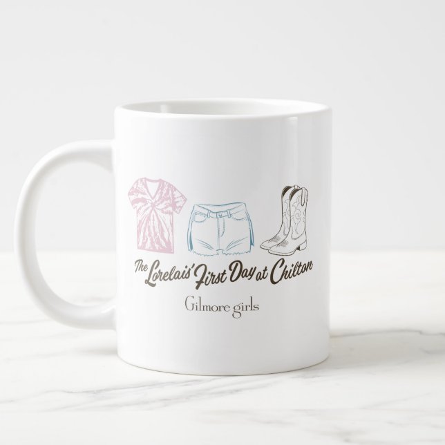 Gilmore Girls Lorelai Chilton Outfit Design Large Coffee Mug (Left)