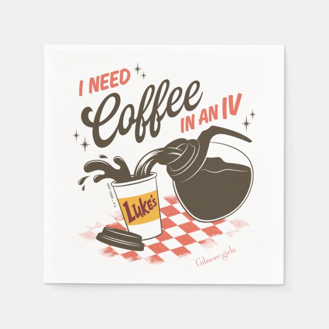 Gilmore Girls Luke’s Coffee IV Quote Napkin (Front)