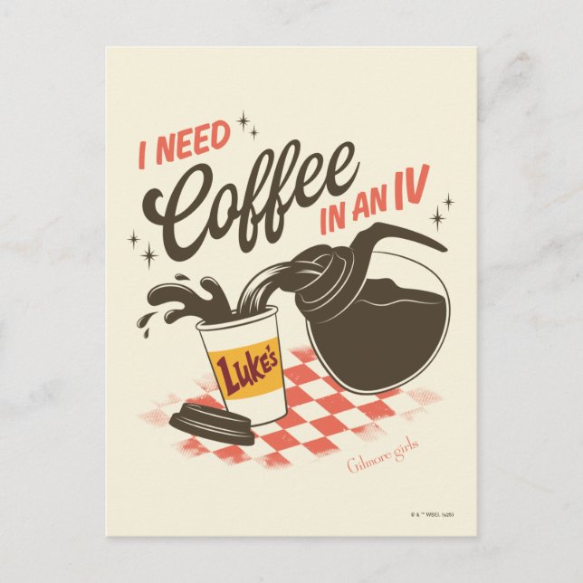 Gilmore Girls Luke’s Coffee IV Quote Postcard (Front)
