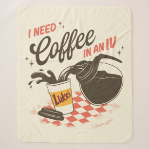 Gilmore Girls Luke’s Coffee IV Quote Sherpa Blanket