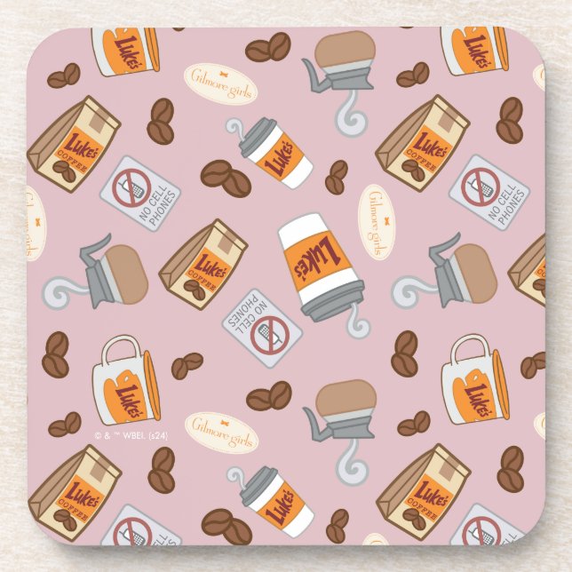 Gilmore Girls | Luke's Diner Coffee Pattern Coaster (Front)