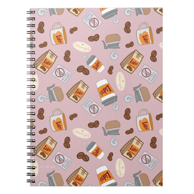 Gilmore Girls | Luke's Diner Coffee Pattern Notebook (Front)