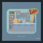 Gilmore Girls | Luke's Diner Graphic Faux Canvas Print<br><div class="desc">Step inside the heart of Stars Hollow with this charming illustration of Luke's Diner. From the classic counter stools to the colourful chalkboard menu,  this design captures every detail of the beloved local hangout.</div>