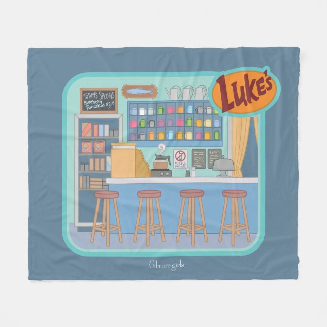 Gilmore Girls | Luke's Diner Graphic Fleece Blanket (Front (Horizontal))