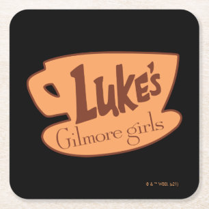 Gilmore Girls   Luke's Diner Logo Square Paper Coaster
