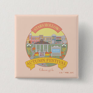 Gilmore Girls   Stars Hollow Autumn Festival 2 Inch Square Button