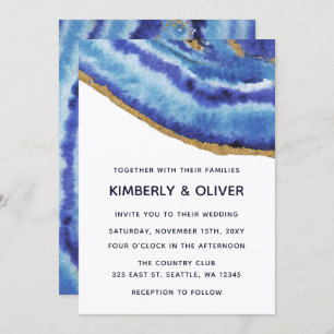 Gilt Agate Wedding Invitations