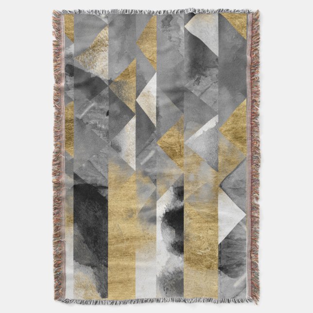 Gilt Reflections I Throw Blanket (Front Vertical)