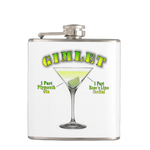 Gimlet Martini Cocktail Recipe Art Hip Flask