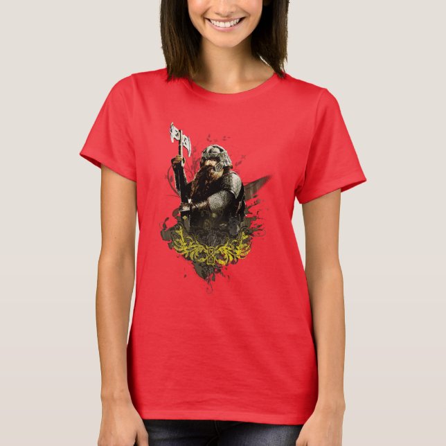 GIMLI™ With Ax Vector Collage T-Shirt (Front)