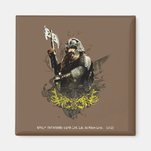 GIMLI™ With Axe Vector Collage Magnet