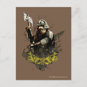 GIMLI™ With Axe Vector Collage Postcard
