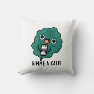 Gimme A Kale Funny Veggie Pun Throw Pillow